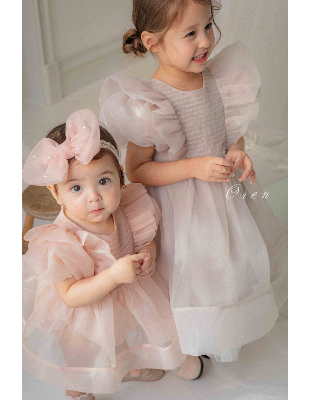 韓國童裝 26春 | OR24 Serena Pintuck Organza Suit