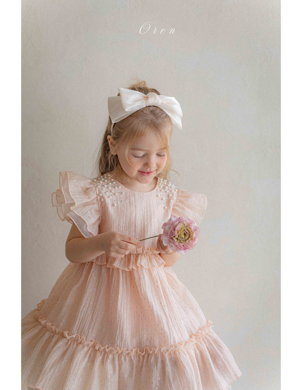 【現貨】韓國童裝 OREN Roel Pearl Dress 1歲生日之選