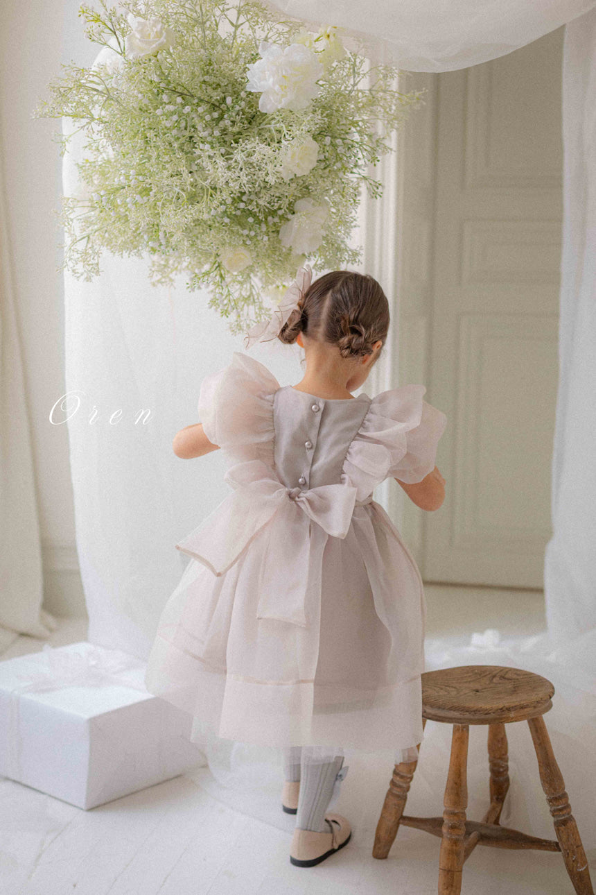 韓國童裝 26春 | OR24 Serena Pintuck Organza Dress