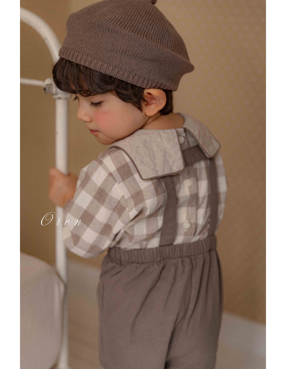 韓國童裝 26春 |  OR94 Checked Top and Bottom (85~120cm)
