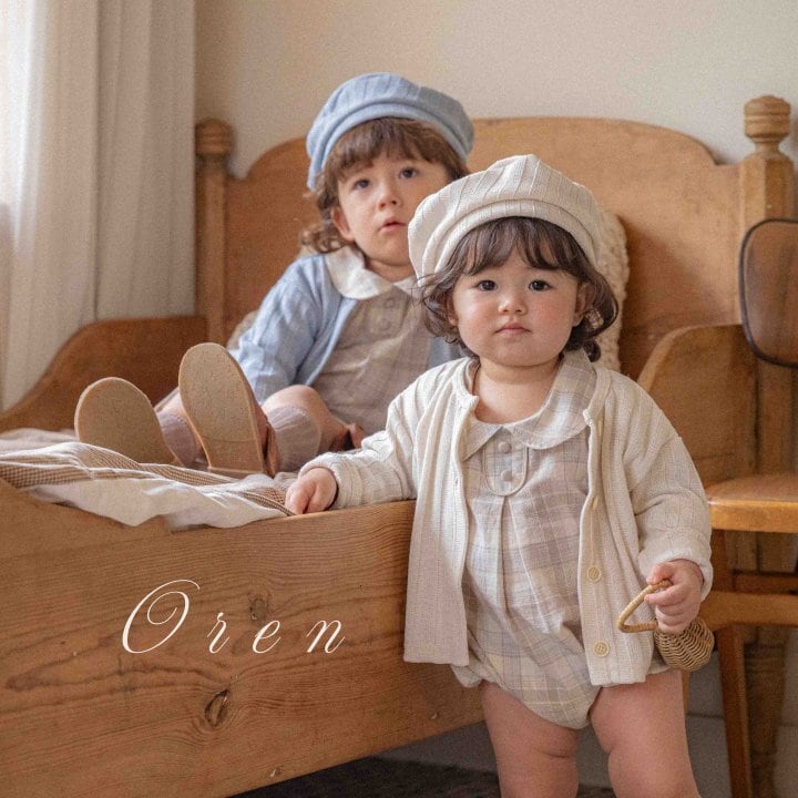 現貨▷ 韓國童裝 OREN Cardigan + Beret Set
