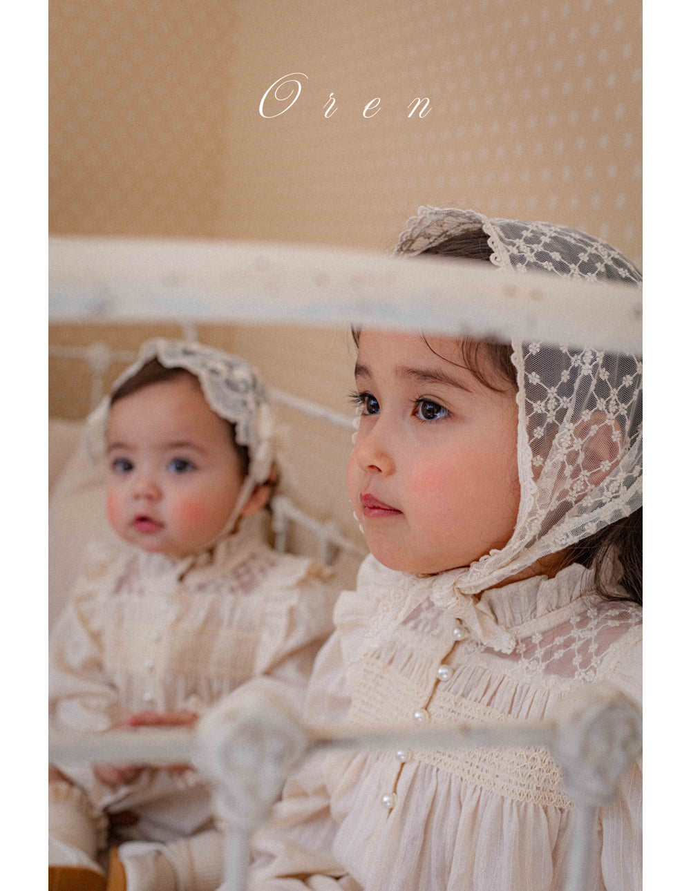 韓國童裝 26春 |  OR84 Arabella Lace Trim Hood