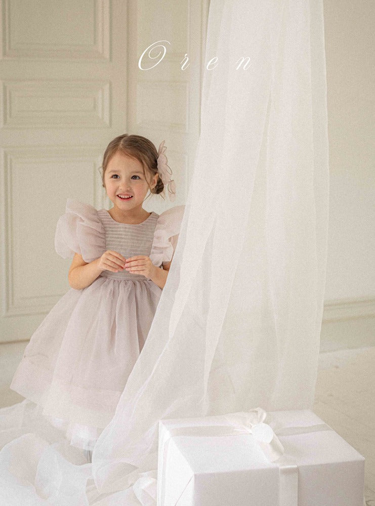 韓國童裝 26春 | OR24 Serena Pintuck Organza Suit