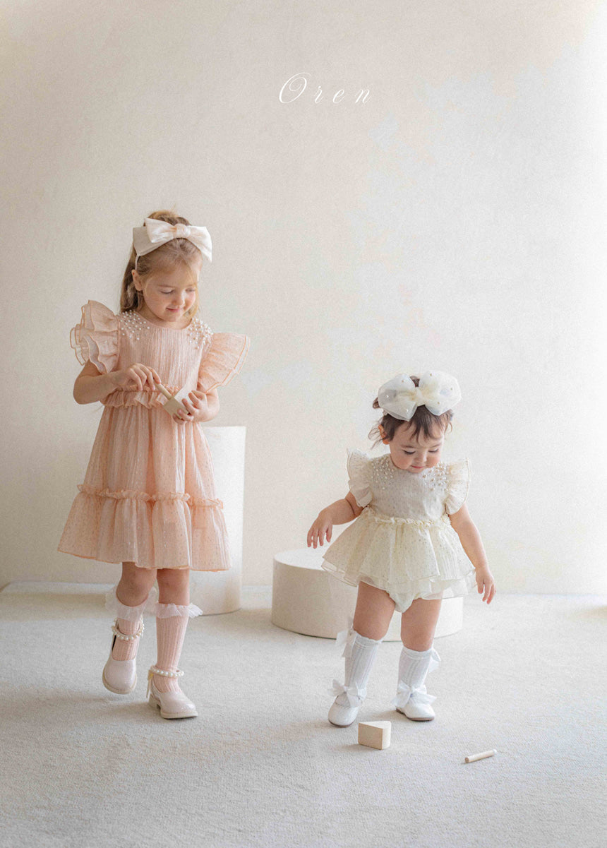 【現貨】韓國童裝 OREN Roel Pearl Dress 1歲生日之選