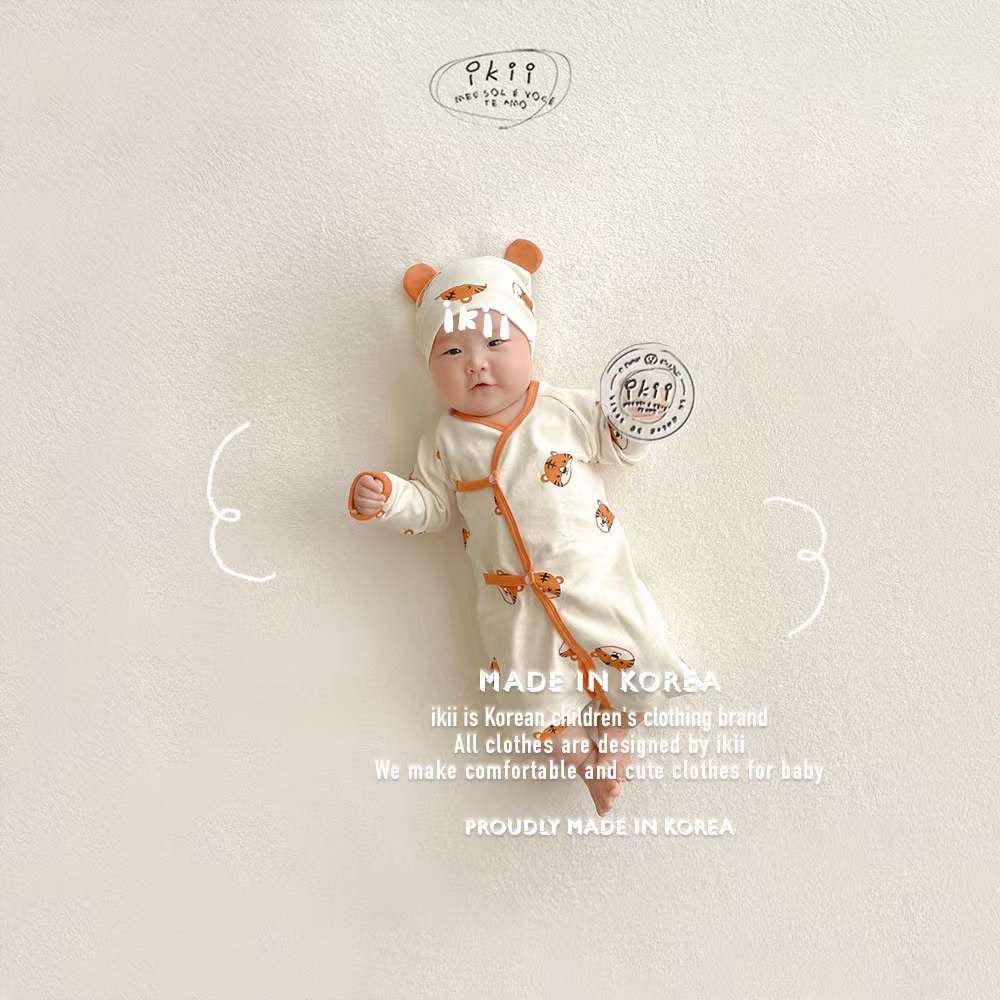 (現貨✨) ikii - Tiger Newborn Set 老虎仔初生套裝 (連帽) - FLO | FLOWERKKOCH 
