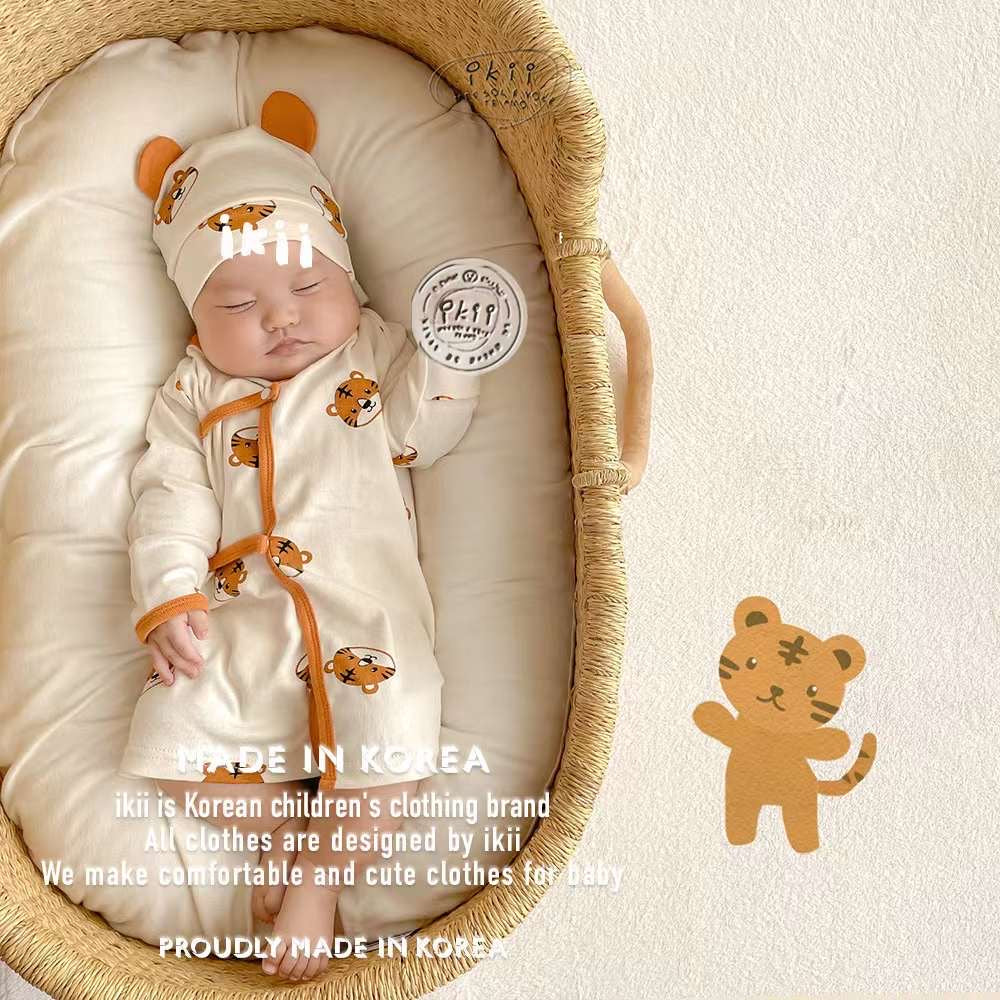 (現貨✨) ikii - Tiger Newborn Set 老虎仔初生套裝 (連帽) - FLO | FLOWERKKOCH 