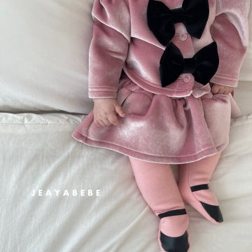 韓國童裝 25秋冬 | JE25415 Ribbon Baby Suit