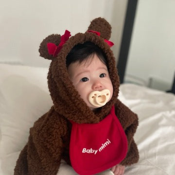 韓國童裝 25秋冬 | JE25412 Bear Bear Baby Suit