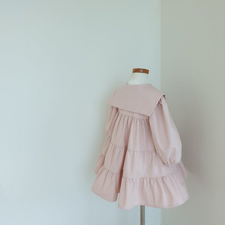 韓國童裝 26秋| EL02 Sailor Cancan Dress (Pink/Beige) (85-120)