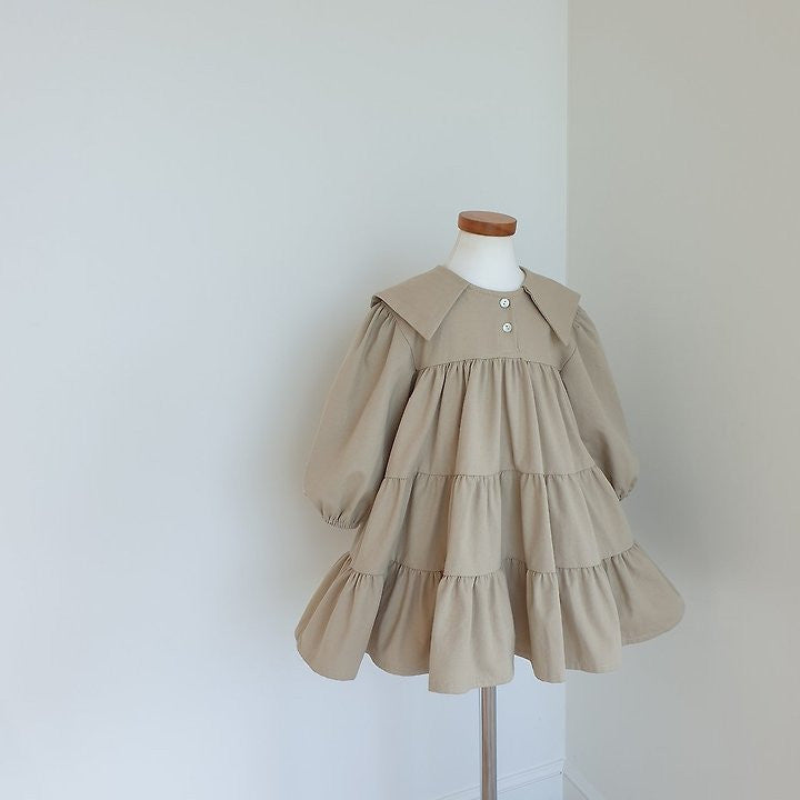 韓國童裝 26秋| EL02 Sailor Cancan Dress (Pink/Beige) (85-120)