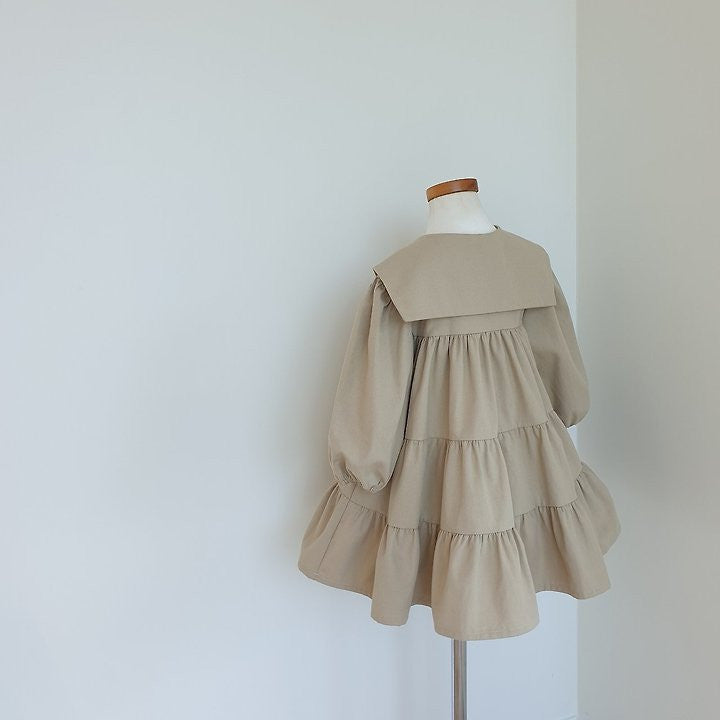 韓國童裝 26秋| EL02 Sailor Cancan Dress (Pink/Beige) (85-120)