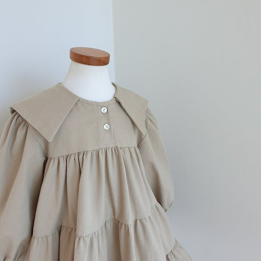 韓國童裝 26秋| EL02 Sailor Cancan Dress (Pink/Beige) (85-120)
