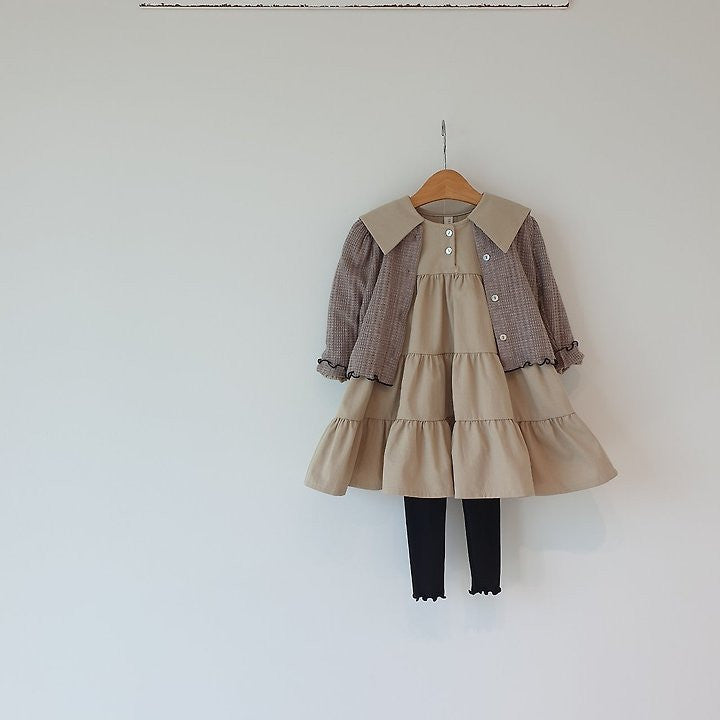 韓國童裝 26秋| EL02 Sailor Cancan Dress (Pink/Beige) (85-120)
