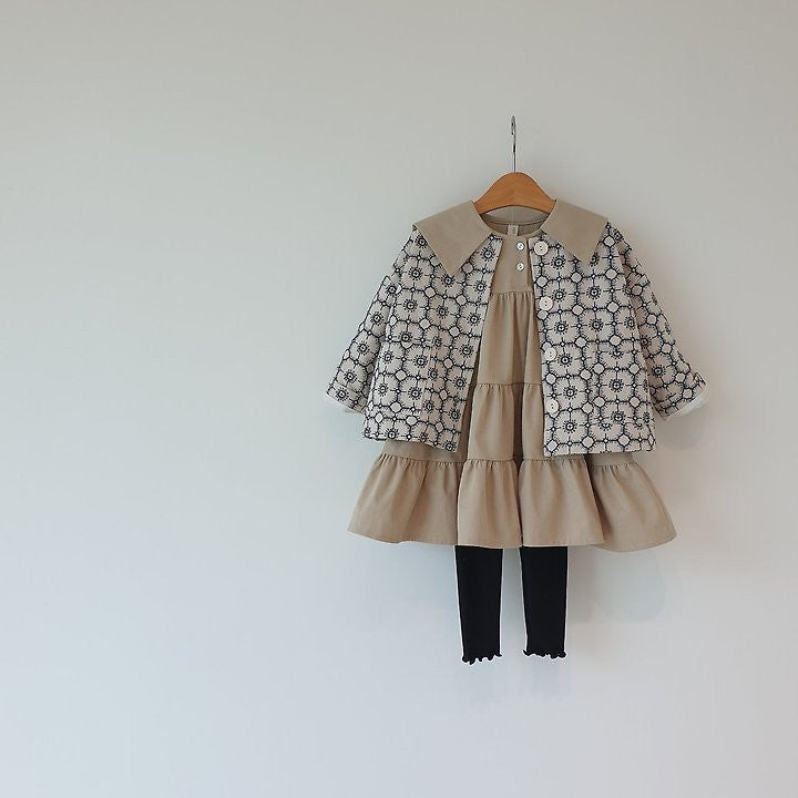 韓國童裝 26秋| EL02 Sailor Cancan Dress (Pink/Beige) (85-120)