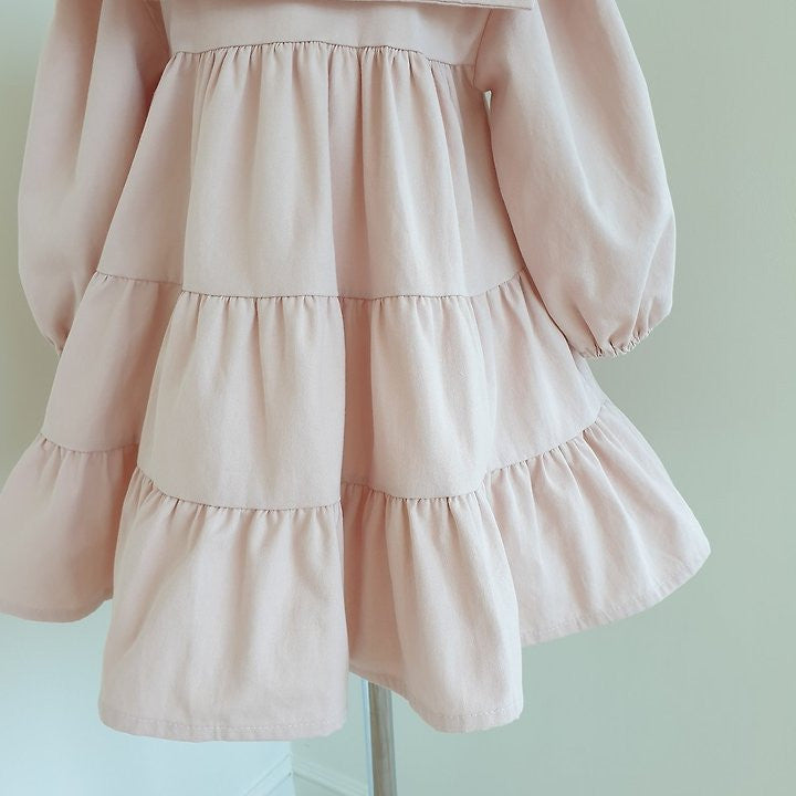 韓國童裝 26秋| EL02 Sailor Cancan Dress (Pink/Beige) (85-120)