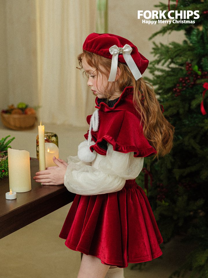 聖誕系列 Christmas | Chacha ruffle cloak