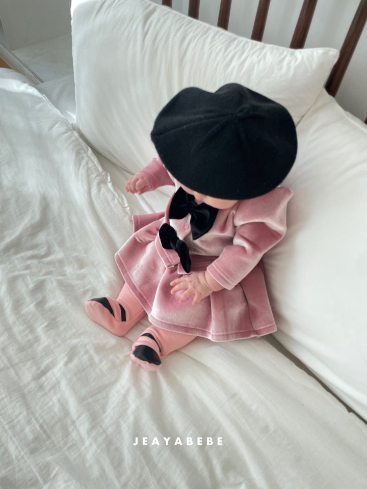 韓國童裝 25秋冬 | JE25415 Ribbon Baby Suit