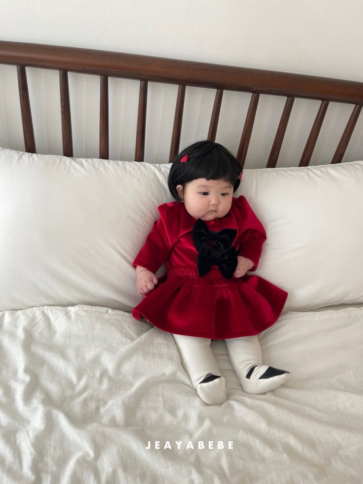 韓國童裝 25秋冬 | JE25415 Ribbon Baby Suit