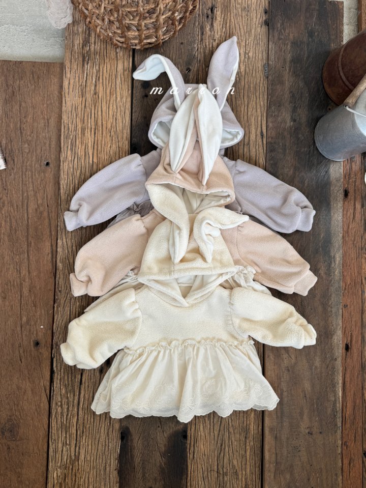 韓國童裝 25秋冬 | MA254244 RABBIT HOODED TEE  (BABY & KIDS)