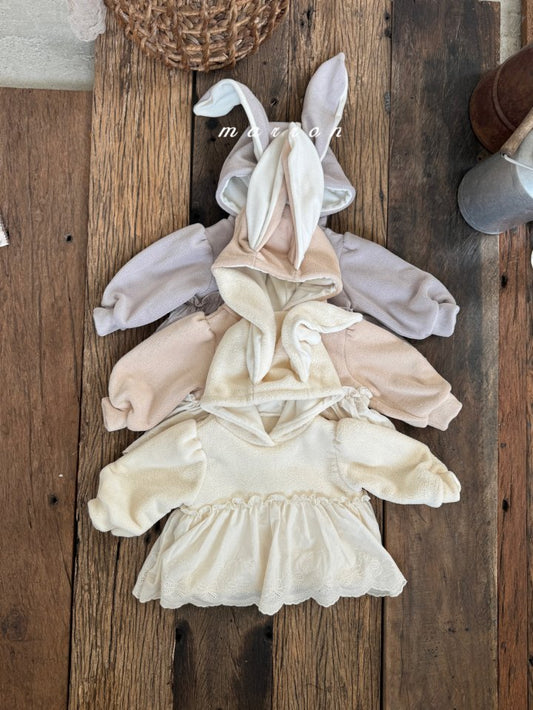 韓國童裝 25秋冬 | MA254244 RABBIT HOODED TEE  (BABY & KIDS)