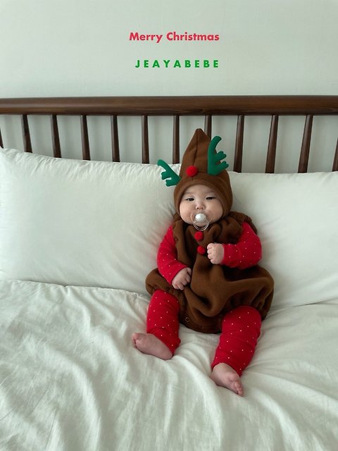 韓國童裝 25秋冬 | JE25406 Deer 2-set (Suit+Hat)