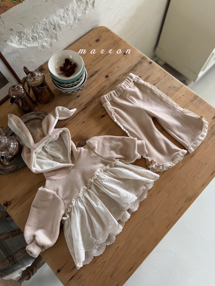 韓國童裝 25秋冬 | MA254244 RABBIT HOODED TEE  (BABY & KIDS)