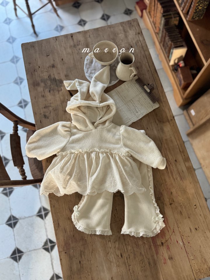 韓國童裝 25秋冬 | MA254244 RABBIT HOODED TEE  (BABY & KIDS)