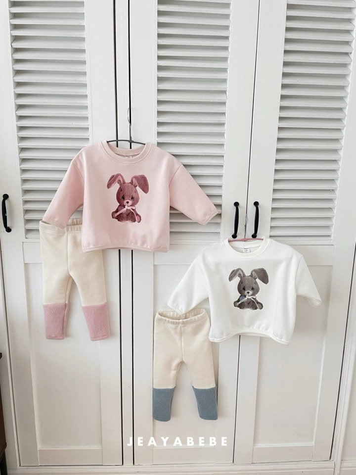 韓國童裝 25秋冬 | JE25413 Legging & Rabbit Tee Set