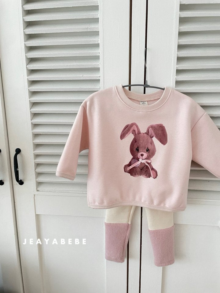 韓國童裝 25秋冬 | JE25413 Legging & Rabbit Tee Set