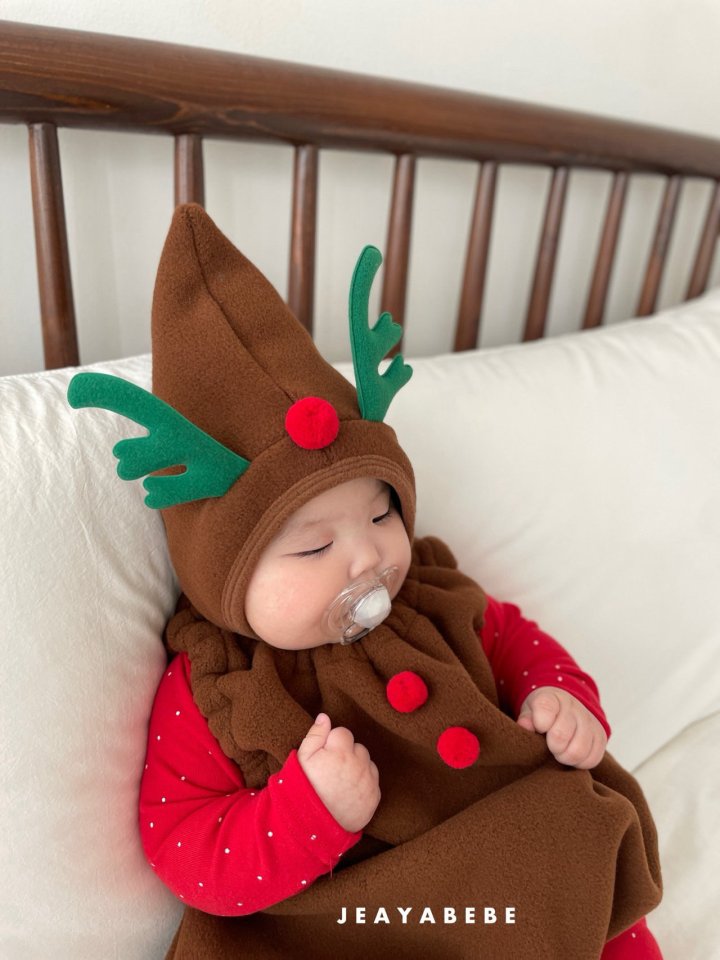 韓國童裝 25秋冬 | JE25406 Deer 2-set (Suit+Hat)