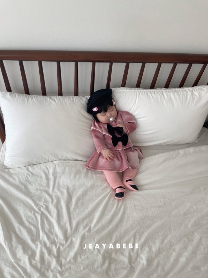 韓國童裝 25秋冬 | JE25415 Ribbon Baby Suit