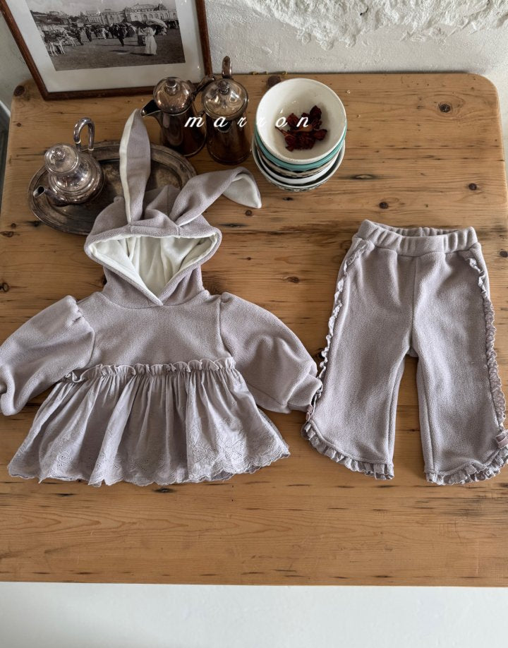 韓國童裝 25秋冬 | MA254244 RABBIT HOODED TEE  (BABY & KIDS)