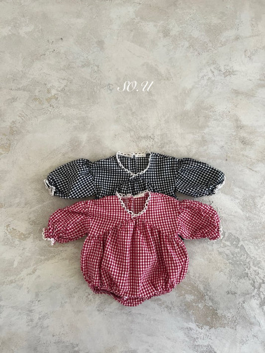 韓國童裝 25秋 | SO25301 CHECK BABY SUIT
