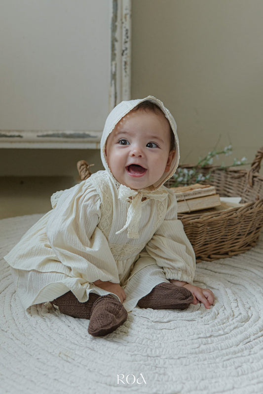 韓國童裝 25秋 | RO25313 Amber Baby Suit with Bonnet