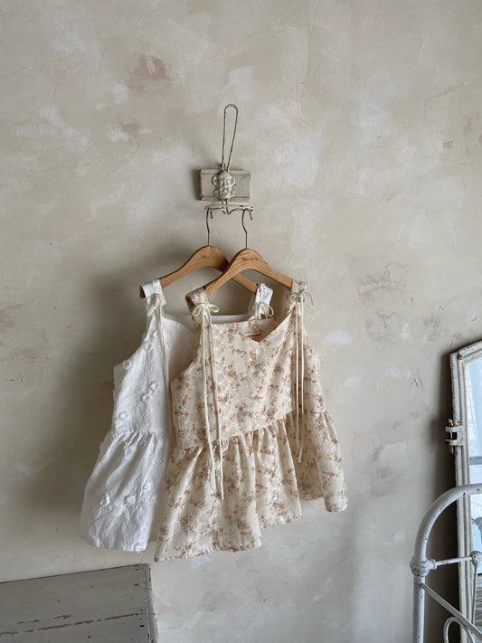 韓國童裝 26夏| AN01 Blanc Floral MOM Blouse 親子裝
