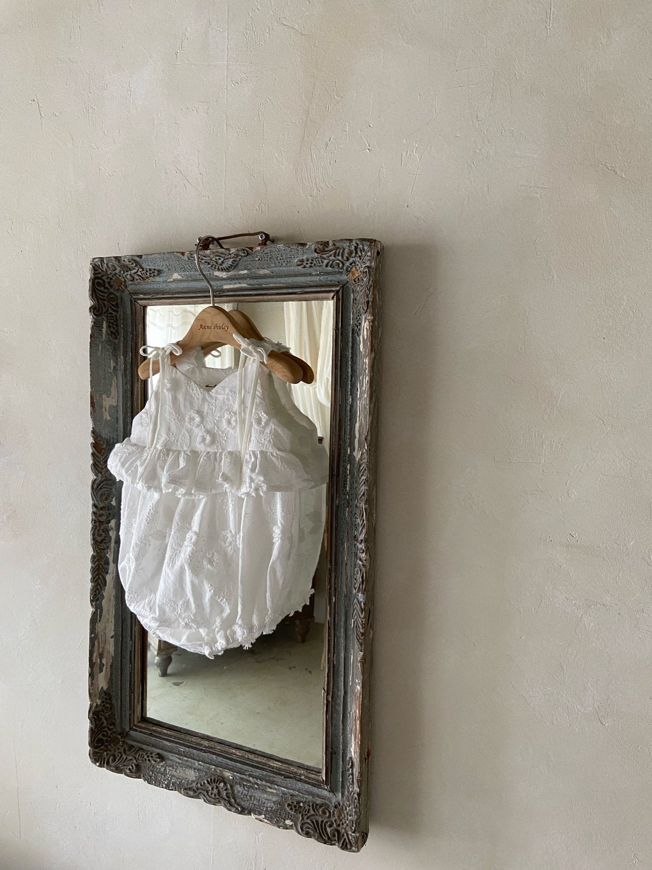 韓國童裝 26夏| AN03 Blanc Floral Ruffle Baby Suit 親子裝