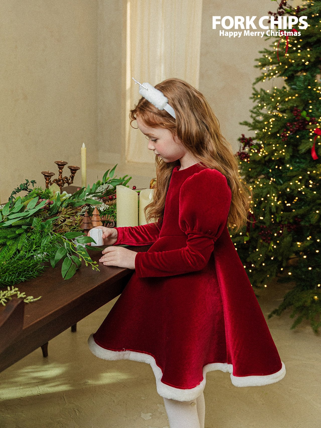 聖誕系列 Christmas | Mary Snow White One Piece