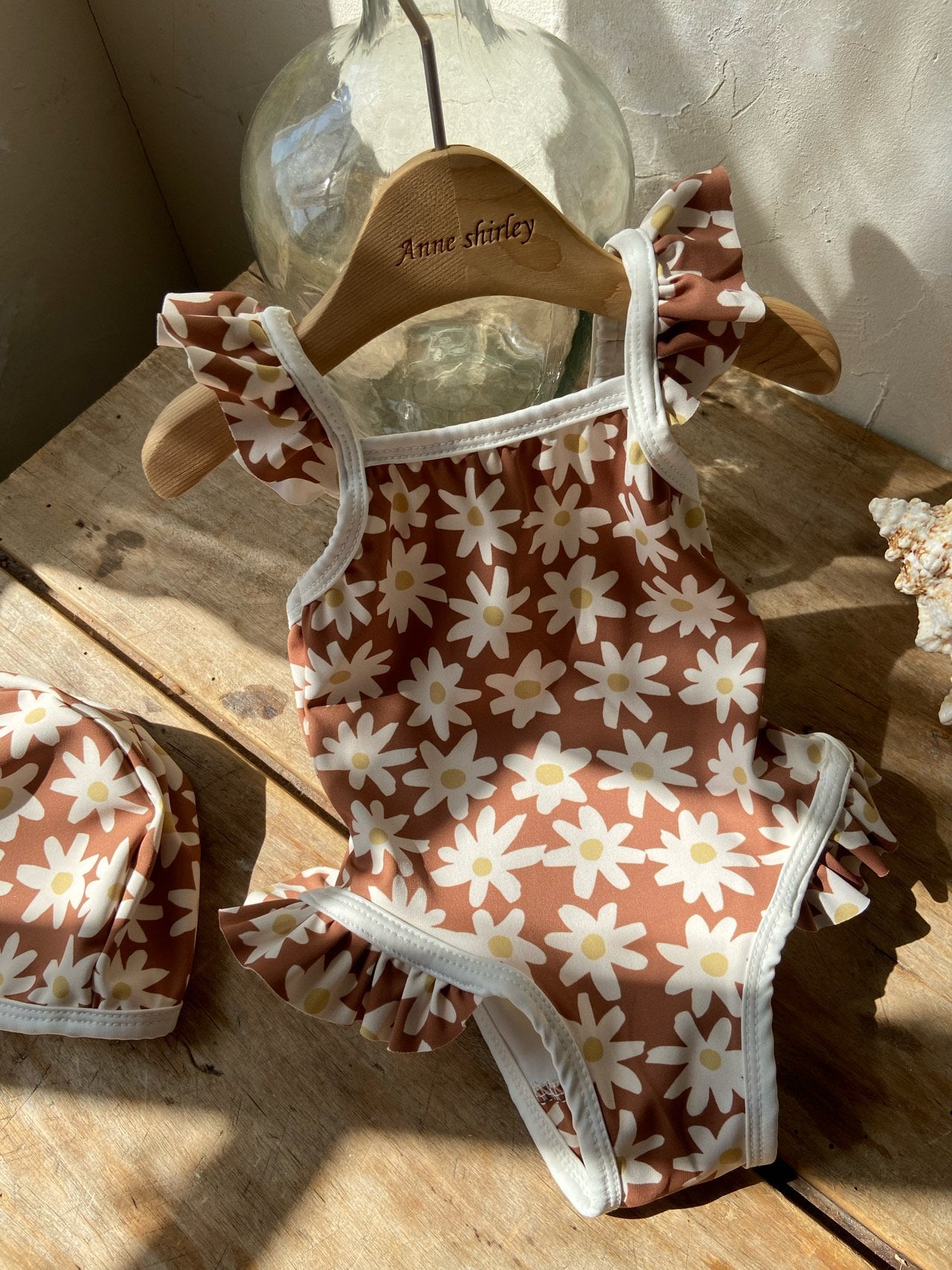 韓國童裝 26夏| AN07 Anne Swimsuit with Bonnet - Bebe