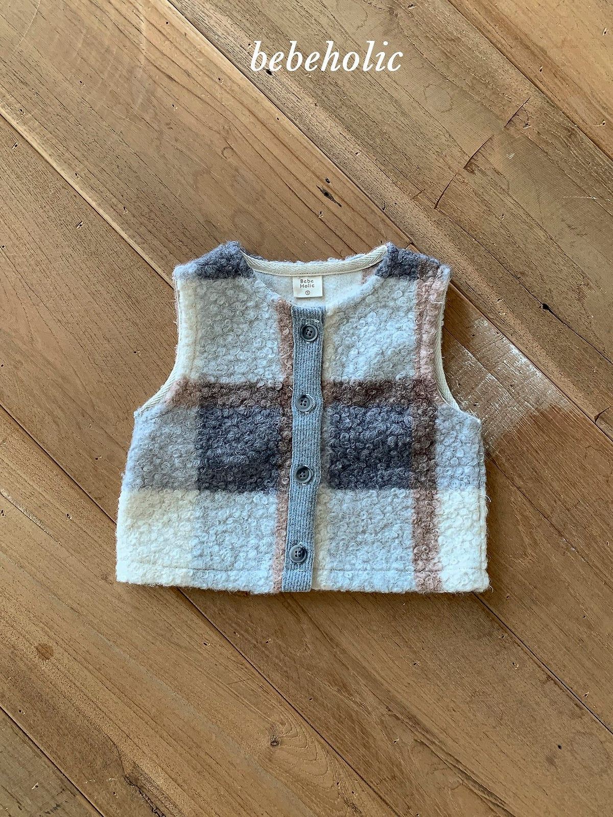 韓國童裝 26秋團購| BH17 Roy Check Vest 上衣