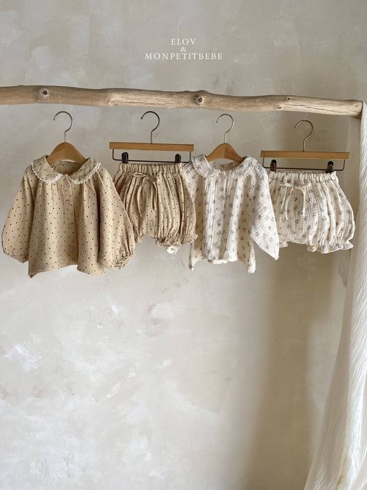 韓國童裝 25秋 | MP25309 Floral Top and Bottom Set (Baby)