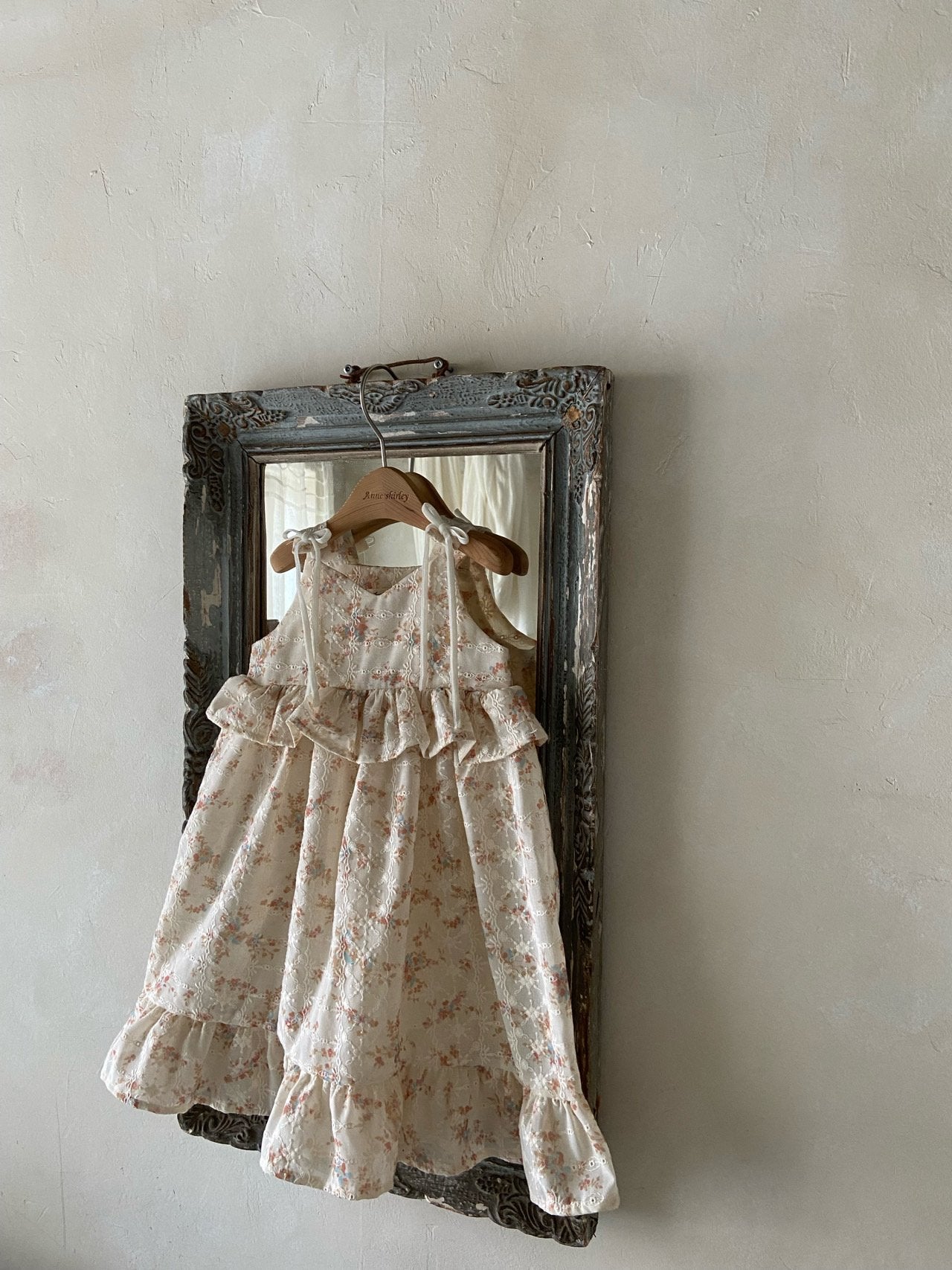 韓國童裝 26夏| AN02 Blanc Floral Ruffle Dress 親子裝