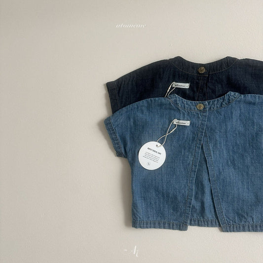 韓國童裝 25夏 | AT252016 denim blouse (baby and kids)