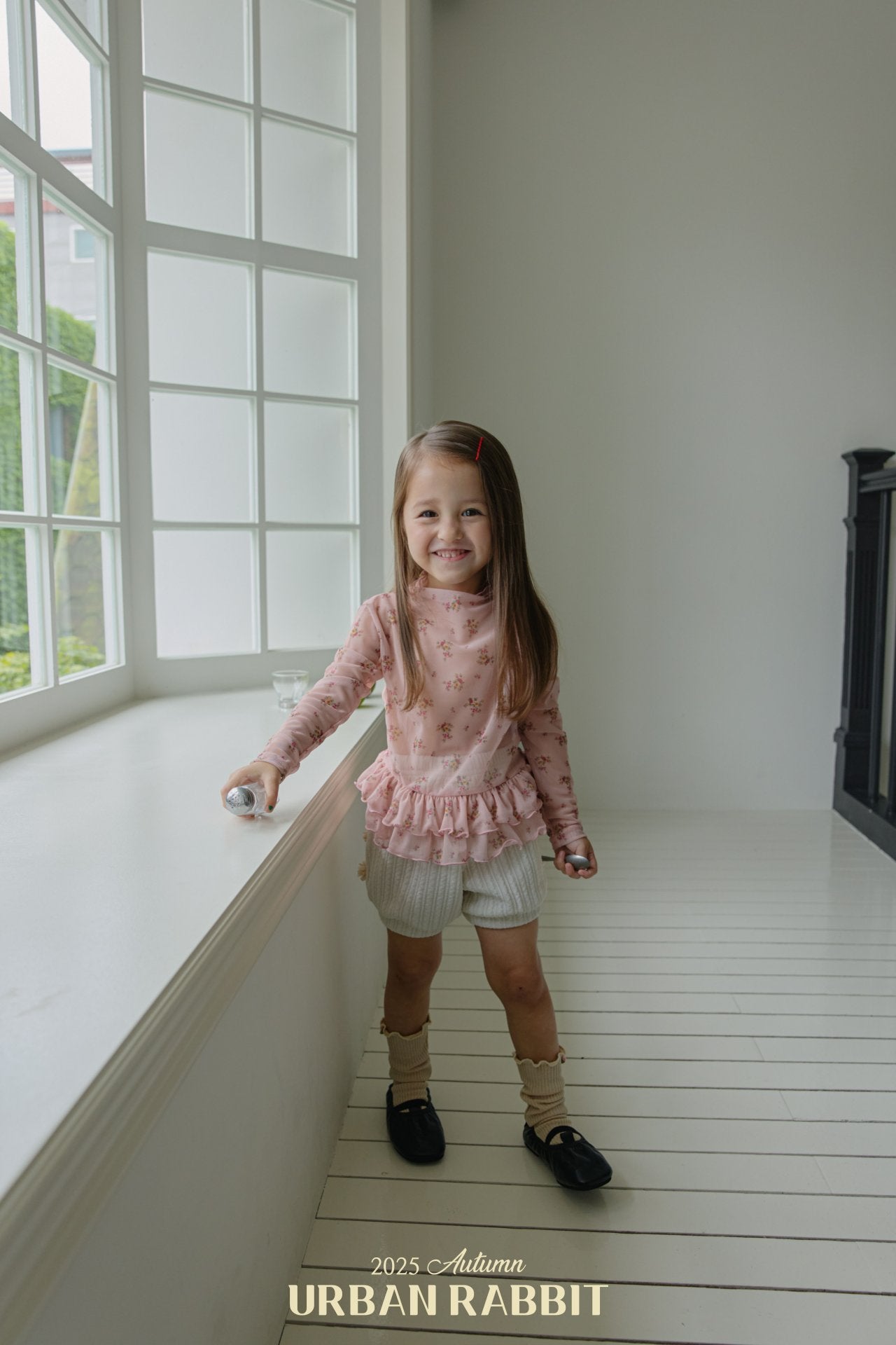 韓國童裝 25秋 | UR25310 flower cancan blouse