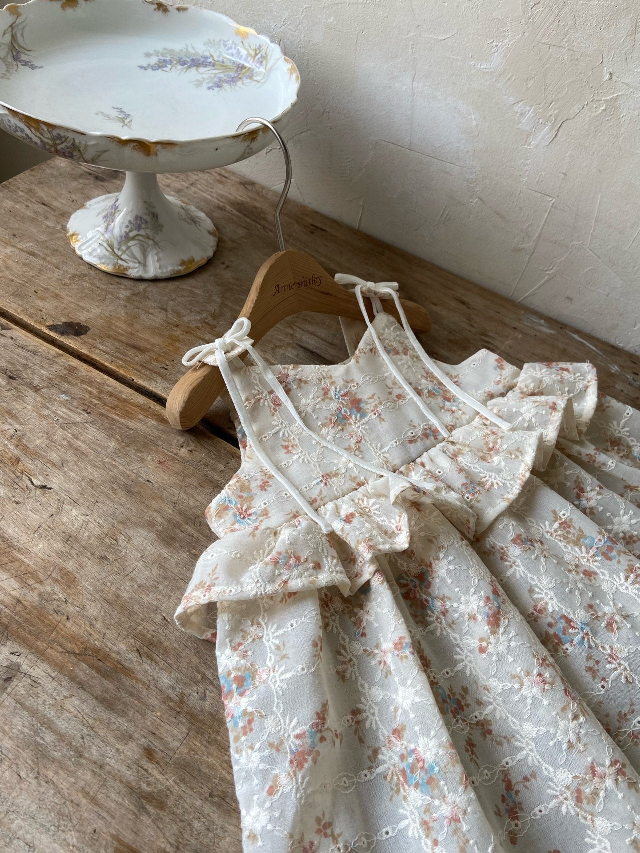 韓國童裝 26夏| AN02 Blanc Floral Ruffle Dress 親子裝