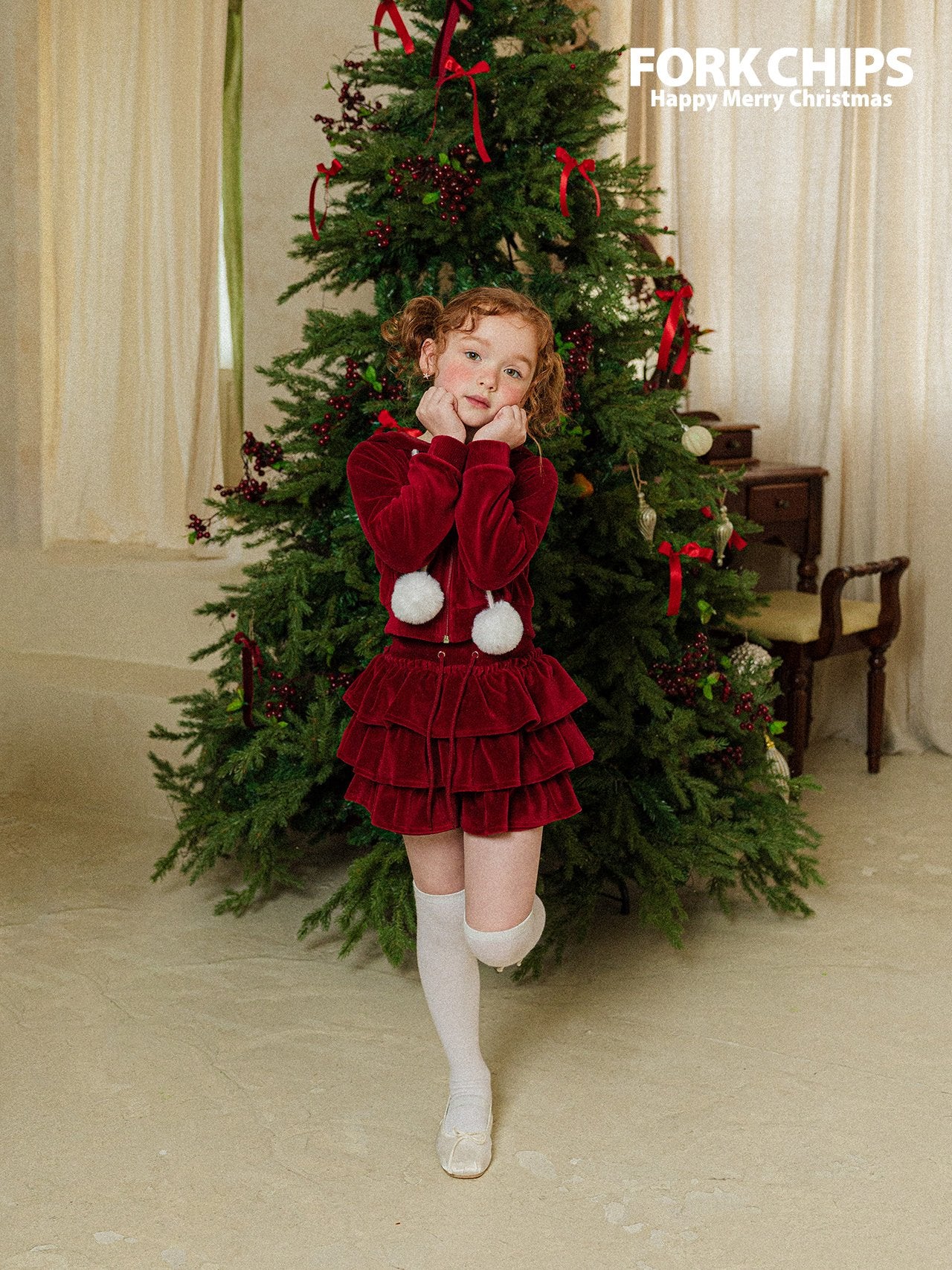 聖誕系列 Christmas | Mink ball cancan skirt