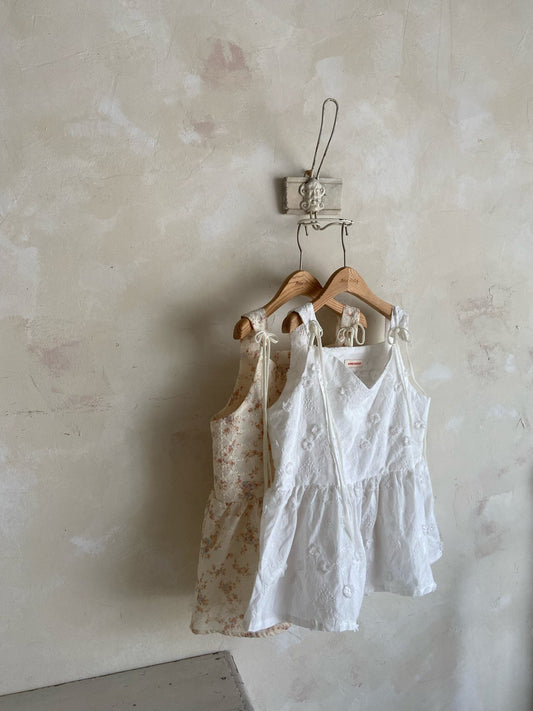 韓國童裝 26夏| AN01 Blanc Floral MOM Blouse 親子裝