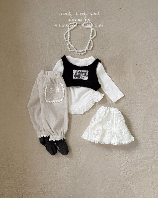 韓國童裝 25秋 | BJ25309 Baby edge tee