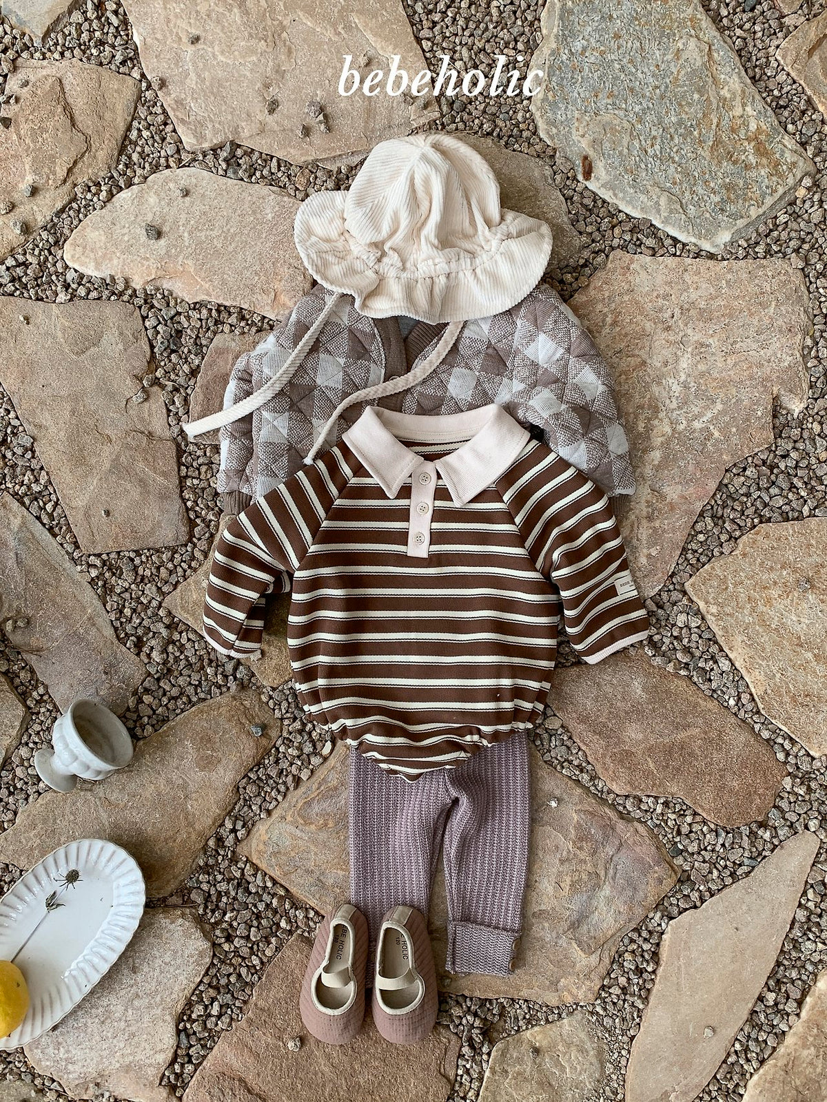 韓國童裝 26秋團購| BH57 Stripe Suit 連身衣