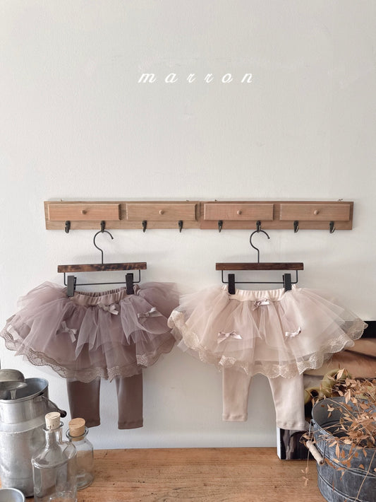 韓國童裝 25秋 | MA25353 Ribbon Tutu Leggings  (Baby & Kids)