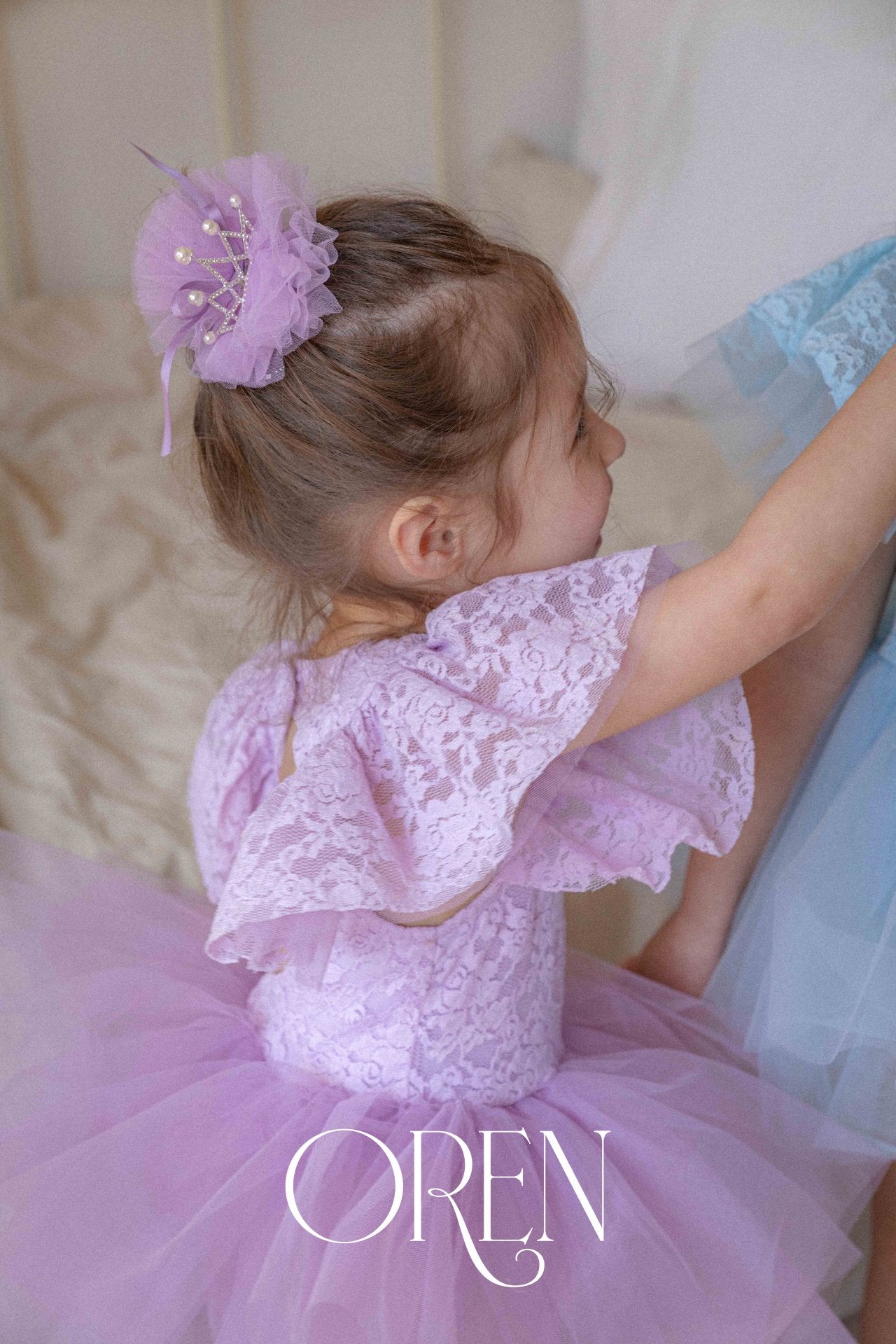 韓國童裝 25夏 | OR25259 Tinkerbell lace ballet kids dress